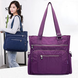 Canvas Shoulder Bag Women's Leisure Messenger High Capacity Waterproof Crossbody