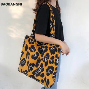 Canvas Handbag Large Capacity Casual Shoulder Bag Women Totes