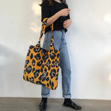 Canvas Handbag for Women Large Capacity Casual Shoulder Bag Totes