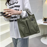 Canvas Handbag Women Large Lunch Box Bag Handle Multifunction Shopping Bolso