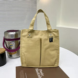 Canvas Handbag Women Large Lunch Box Bag Handle Multifunction Shopping Bolso