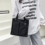 Canvas Handbag Women Large Lunch Box Bag Handle Multifunction Shopping Bolso