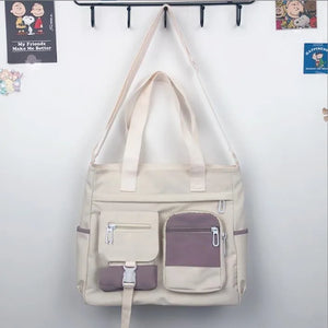 Canvas Messenger Bag Youth Ladies Tote Shoulder Bag