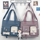 Canvas Messenger Bag Youth Ladies Tote Shoulder Bag