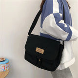 Canvas Shoulder Bags for Teenage Girls Harajuku Messenger Bag