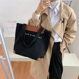 Canvas Handbag for Women Large Capacity Shoulder Bag Ladies Tote