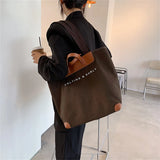 Canvas Handbag for Women Large Capacity Shoulder Bag Ladies Tote