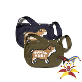 Canvas Cartoon Graphic Human Dog Bag Vintage Backpacks