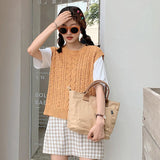 Canvas Japanese Tote Handbag Harajuku Style Large Capacity Shopping Bag Daily