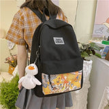 Canvas Junior High School Student Schoolbag Female Wild Cartoon