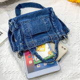 Canvas Ladies Small Shoulder Bag Girl Casual Tote Handbag Zipper Purse