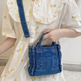 Canvas Ladies Small Shoulder Bag Girl Casual Tote Handbag Zipper Purse