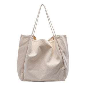 Canvas Ladies Shopping Bag Large Capacity Reusable Tote Bags
