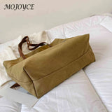 Canvas Ladies Tote Large Capacity Reusable Grocery Bag Snap Closure