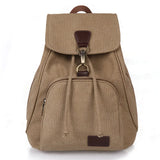 Canvas Laptop Backpack Anti-Theft Women Travel School Backpack