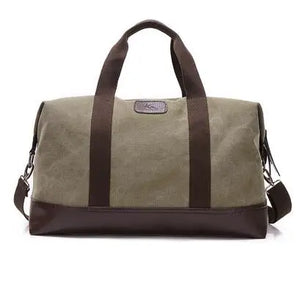Canvas Leather Men Travel Bags Big Carry On Luggage Bags Handbag Duffel Bags