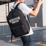 Canvas Luminous Backpack Strang Things Student School Bags With USB Charging