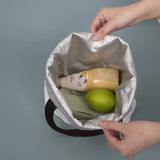 Canvas Lunch Bag Foil Lining Tote Cooler Handbag Picnic School Food Storage