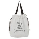 Canvas Lunch Bag Foil Lining Tote Cooler Handbag Picnic School Food Storage