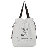 Canvas Lunch Bag Foil Lining Tote Cooler Handbag Picnic School Food Storage
