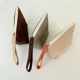 Canvas Makeup Bag Small Cosmetic Pouch Organizer Women Wrist Pouch