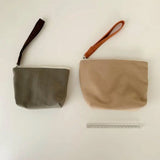 Canvas Makeup Bag Small Cosmetic Pouch Organizer Women Wrist Pouch