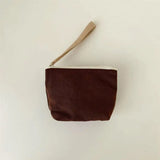 Canvas Makeup Bag Small Cosmetic Pouch Organizer Women Wrist Pouch