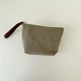 Canvas Makeup Bag Small Cosmetic Pouch Organizer Women Wrist Pouch