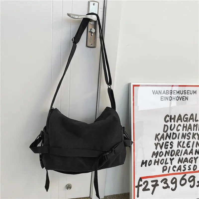Canvas Messenger Bag Ladies Big Capacity Handbags Shoulder Bag