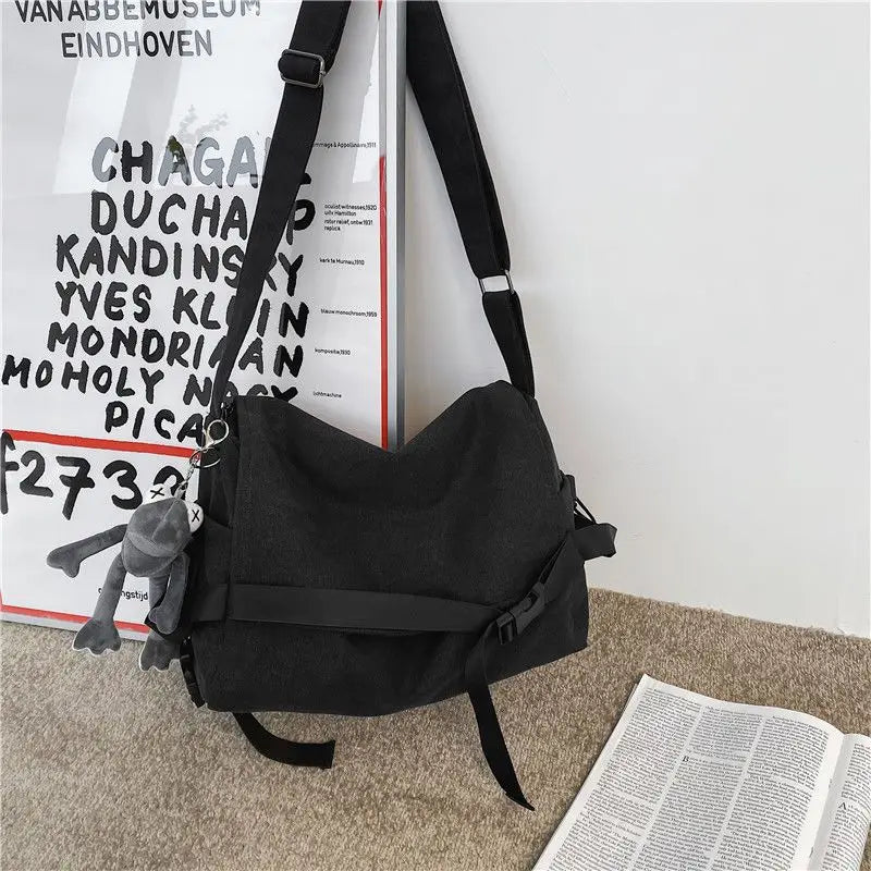 Canvas Messenger Bag Large Capacity Shoulder Bag