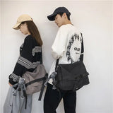 Canvas Messenger Bag Large Capacity Shoulder Bag for Men & Women