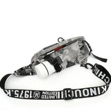 Punk Retro Letter Chest Bag Waterproof Nylon Shoulder Bag