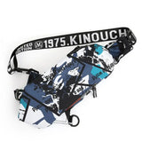 Punk Retro Letter Chest Bag Waterproof Nylon Shoulder Bag
