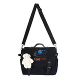 Canvas Messenger Bag Women Crossbody Money Bag Solid Tote Handbag