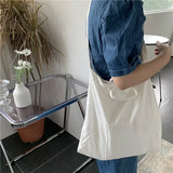 Canvas Messenger Shoulder Bag Japanese Solid Large-capacity Shopping Handbag