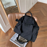 Canvas Messenger Shoulder Bag Japanese Solid Large-capacity Shopping Handbag