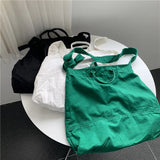 Canvas Messenger Shoulder Bag Japanese Solid Large-capacity Shopping Handbag