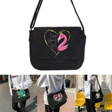 Canvas Messenger Travel Bag Casual Storage Handbag flamingo Series