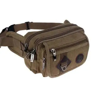 Canvas Messenger Bag Pockets Riding Anti-Theft Small Men Waist Bag