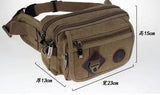 Canvas Messenger Bag Pockets Riding Anti-Theft Small Men Waist Bag