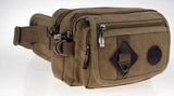 Canvas Messenger Bag Pockets Riding Anti-Theft Small Men Waist Bag