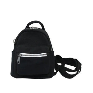 Canvas Mini Backpack For Girls Orange Purple Cloth Purse Phone Bag