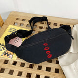 Canvas Mini Waist Bags for Women Gym Sports Crossbody Shoulder Bag