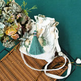 Ancient Style Hanfu Embroidery Crossbody Bag Mini Bag with Costume Cloth Purse