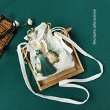 Ancient Style Hanfu Embroidery Crossbody Bag Mini Bag with Costume Cloth Purse