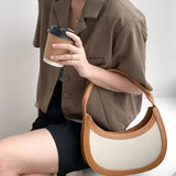 Canvas Patchwork Shoulder Side Bags For Women Winter Bag Ladies