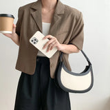 Canvas Patchwork Shoulder Side Bags For Women Winter Bag Ladies