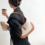 Canvas Patchwork Small Shoulder Bags For Women