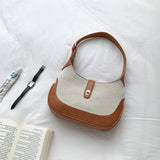Canvas Patchwork Small Shoulder Bags For Women