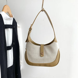 Canvas Patchwork Small Shoulder Bags For Women